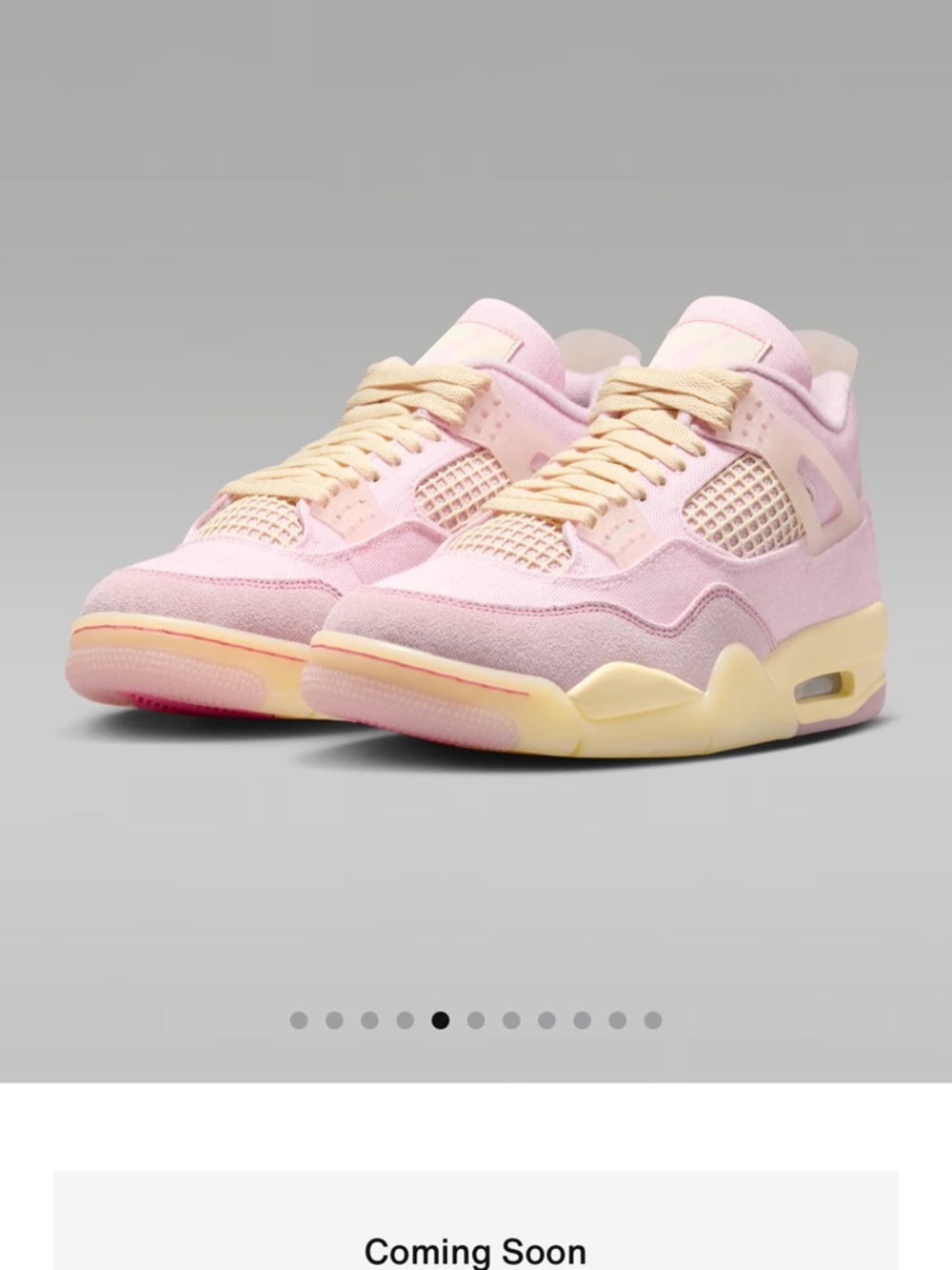 Nike Women’s Light Pink & Cream Jordan 4 Retro Sneakers